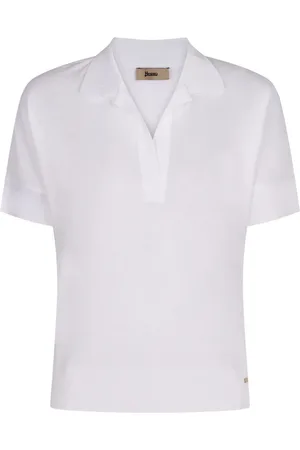 HERNO Koszulki, Kobieta, Biały, M, Koszulka Polo z Logo