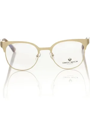 FRANKIE MORELLO Akcesoria, Kobieta, Żółty, ONE SIZE, Okulary Clubmaster, Złota Ramka