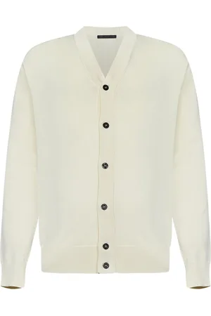 LOW BRAND Swetry, Mężczyzna, Beżowy, L, Nylon, Biała sweter z dekoracyjnym wzorem