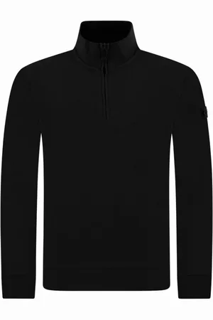 Peuterey Bluzy, Mężczyzna, Czarny, M, Sweter z półzamkiem w kolorze czarnym