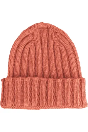 Made in italia Akcesoria, unisex, Różowy, ONE SIZE, Kaszmir, Włoska Kaszmirowa Czapka z Rypu