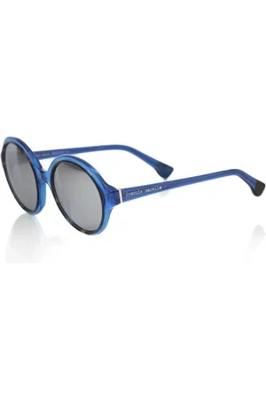 FRANKIE MORELLO Akcesoria, Kobieta, Niebieski, ONE SIZE, Czasowe okrągłe okulary przeciwsłoneczne niebieski transparent