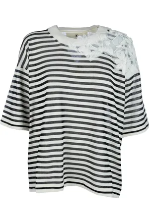 ERMANNO SCERVINO Koszulki, Kobieta, Wielobarwność, M, Stylowa Kolekcja Dzianin