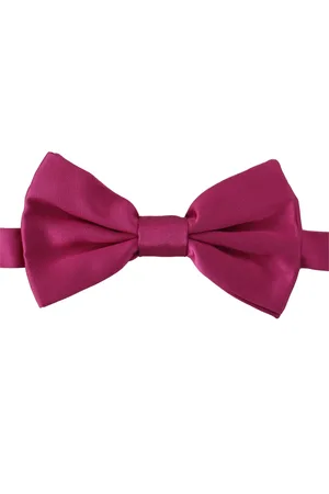 Dolce & Gabbana Akcesoria, Mężczyzna, Różowy, ONE SIZE, Różowy Jedwabny Regulowany Krawat Motylkowy