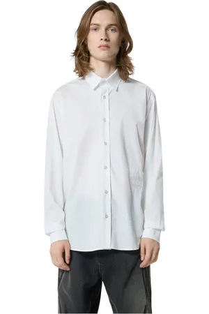 John Richmond Koszule, Mężczyzna, Biały, 2XL, Bawełna, Biała koszula męska z haftowanym detalem