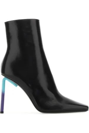 OFF-WHITE Buty, Kobieta, Czarny, 41 EU, Skóra, Botki na Obcasie
