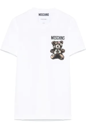 Moschino Koszulki, Kobieta, Biały, S, Casual Bawełniany T-shirt dla Mężczyzn