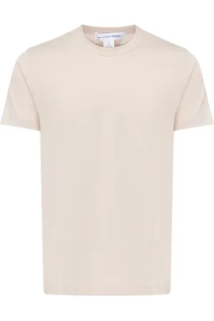 Comme des Garçons Koszulki, Mężczyzna, Beżowy, M, Dzianinowa koszulka męska w kolorze beżowym