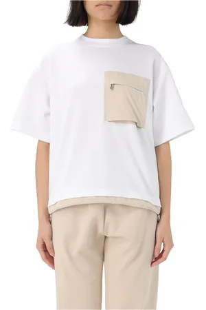 MOORER Koszulki, Kobieta, Biały, S, Stylowy T-shirt z kolekcji Samoa-JTO