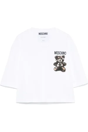 Moschino Koszulki, Kobieta, Biały, S, Casual Bawełniany T-shirt dla Mężczyzn