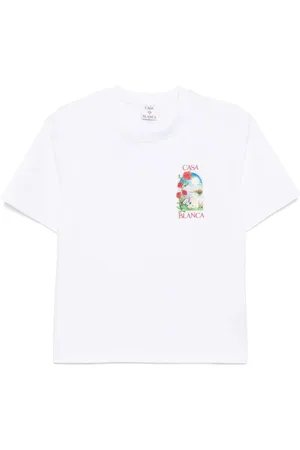 Casablanca Koszulki, Kobieta, Biały, S, Białe T-shirty i Pola
