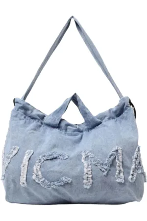 vic matiè Torebki, Kobieta, Niebieski, ONE SIZE, Denim, Denim Pleciony Plecak