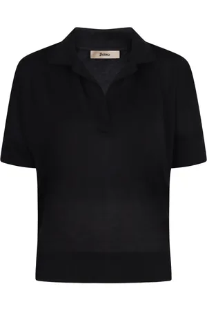 HERNO Koszulki, Kobieta, Niebieski, L, Polo z Logo na Plecach