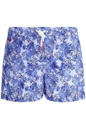 Kiton Stroje kąpielowe, Mężczyzna, Niebieski, S, Szorty Kąpielowe z Paisley
