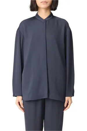 Emporio Armani Bluzki, Kobieta, Niebieski, L, Casual Bawełniany Shirt
