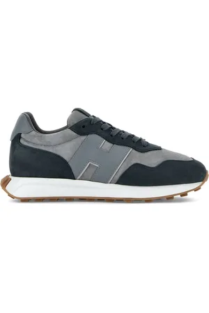 Hogan Buty, Mężczyzna, Niebieski, 43 1/2 EU, Zamsz, Niebieskie Zamszowe Sneakersy z Pianką Pamięci