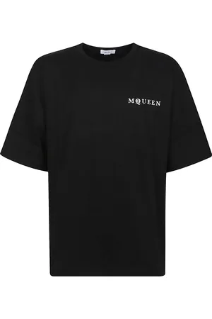 Alexander McQueen Koszulki, Mężczyzna, Czarny, M, Casualowa Bawełniana Koszulka