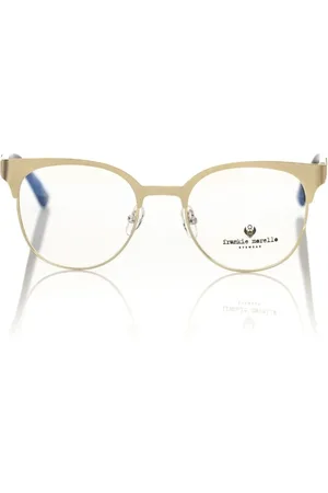 FRANKIE MORELLO Akcesoria, Kobieta, Żółty, ONE SIZE, Okulary Clubmaster w Kolorze Złota i Czerni
