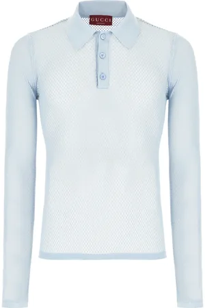 Gucci Koszulki, Mężczyzna, Niebieski, S, Klasyczny Polo Shirt dla Mężczyzn