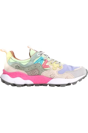 Flower Mountain Buty, Kobieta, Wielobarwność, 40 EU, Skóra, Wielokolorowe Sneakersy z Korkową Wkładką
