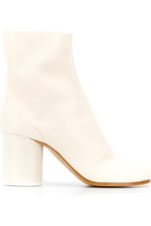 Maison Margiela Buty, Kobieta, Biały, 38 EU, Tabi Skórzane Botki