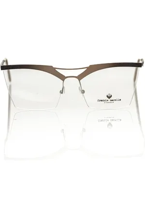 FRANKIE MORELLO Akcesoria, Kobieta, Żółty, ONE SIZE, Eleganckie Okulary z Włókna Metalicznego