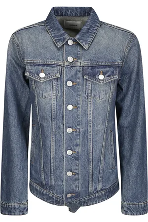 COPERNI Kurtki, Kobieta, Niebieski, S, Denim, Kurtka Denimowa z Kołnierzem