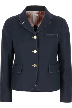 Thom Browne Kurtki, Kobieta, Niebieski, L, Stylowe Kurtki i Kamizelki Kolekcja