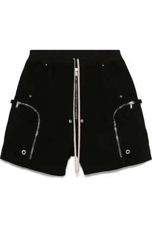 Rick Owens Szorty, Mężczyzna, Czarny, XL, Czarne Spodenki z wiązaną talią Shadow