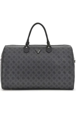 Guess Torebki, Mężczyzna, Szary, ONE SIZE, Skóra, Torba podróżna Monogram - Gris