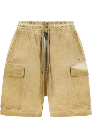 Rick Owens Szorty, Mężczyzna, Beżowy, M, Cargo Style Shorts