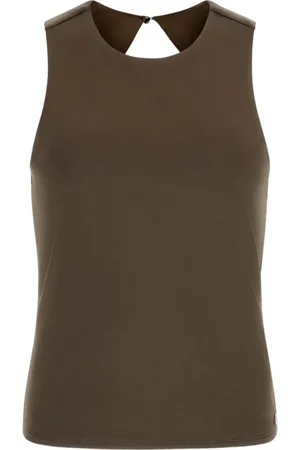 Guess Koszulki, Kobieta, brązowy, M, Top z odkrytymi plecami ze stretchem