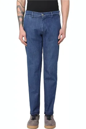 RE-HASH Spodnie, Mężczyzna, Niebieski, W33, Denim, Eko-Denimowe Spodnie Męskie