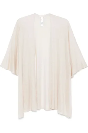 Liu Jo Kurtki, Kobieta, brązowy, ONE SIZE, Beige Shawl Lapel Coat