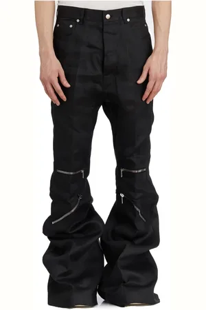 Rick Owens Spodnie, Mężczyzna, Czarny, W32, Czarne Spodnie Cargo