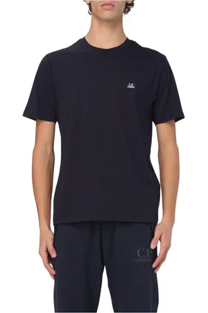 C.P. Company Koszulki, Mężczyzna, Niebieski, XL, Niebieskie T-shirty i Pola