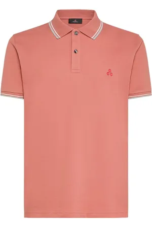 Peuterey Koszulki, Mężczyzna, Pomarańczowy, S, Klasyczna Koszulka Polo z Haftowanym Logo