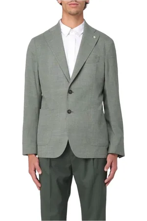 Manuel Ritz Kurtki, Mężczyzna, Zielony, 2XL, Bawełna, Kurtka slim z mieszanki wełny stretch