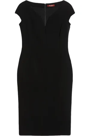 Max Mara Sukienki, Kobieta, Czarny, S, Elegancka Czarna Sukienka Midi