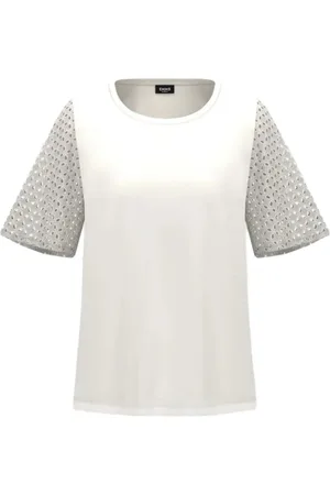 MARELLA Koszulki, Kobieta, Biały, L, Bawełniany T-shirt w Białym