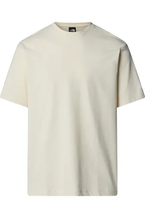 The North Face Koszulki, Mężczyzna, Beżowy, S, Koszulka z Logo z Bawełny