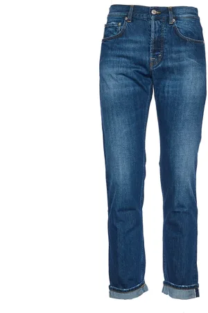 DEPARTMENT FIVE Jeansy, Mężczyzna, Niebieski, W34, Denim, Regularne Jeansyy z Efektem Prania
