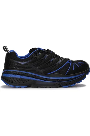 Hoka One One Buty, Mężczyzna, Czarny, 41 EU, Czarne Buty Sportowe z Niebieskimi Akcentami