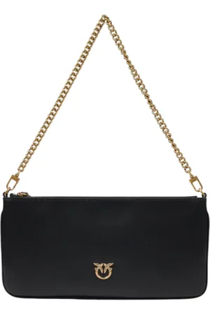 Pinko Torebki, Kobieta, Czarny, ONE SIZE, Skórzana Torebka Clutch Kolekcja Wiosna/Lato