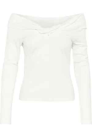 Kaffe Bluzki, Kobieta, Biały, S, Off-shoulder T-shirt Top