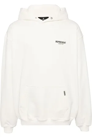 Represent Bluzy, Mężczyzna, Biały, M, Bluza z Kapturem i Nadrukiem