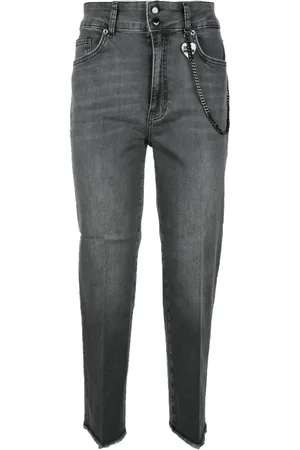 Moschino Jeansy, Kobieta, Szary, W27, Slim-fit Jeansy