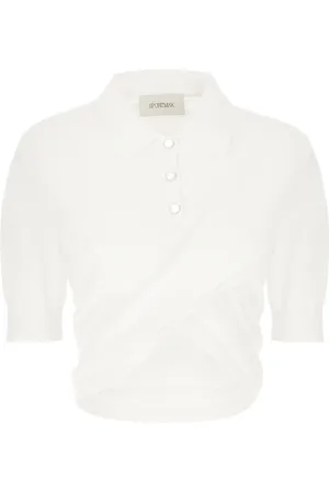 Sportmax Koszulki, Kobieta, Biały, M, Klasyczny Polo dla Mężczyzn