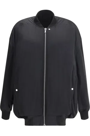Rick Owens Kurtki, Kobieta, Czarny, M, Urbanowa kurtka bomberka z podwójnym zamkiem