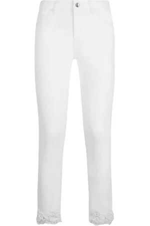 Liu Jo Spodnie, Kobieta, Biały, W26, Białe Spodnie Bottom Up